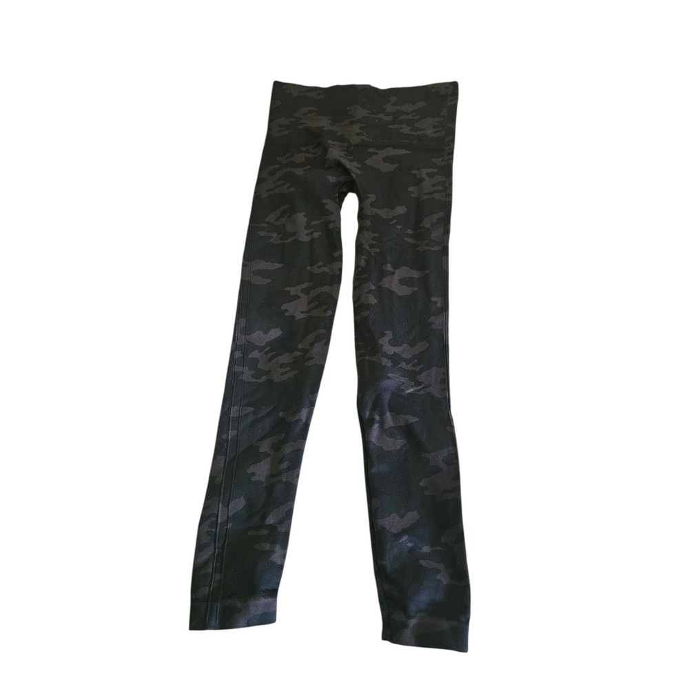 Spanx Look At Me Now Seamless Leggings Black Camo High Waisted Women Medium